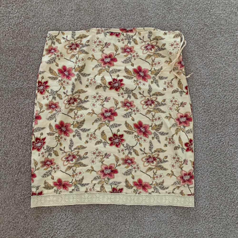 Vintage Limited Linen Floral Skirt